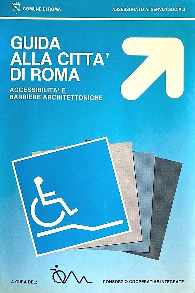 Copertina della Guida alla città di Roma per persone disabili, anno 1990